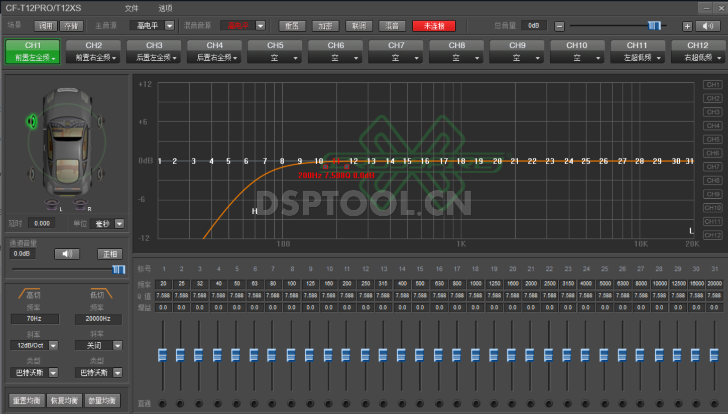 交叉火力CrossFireCF-T12PRO,T12XS电脑DSP调音软件下载