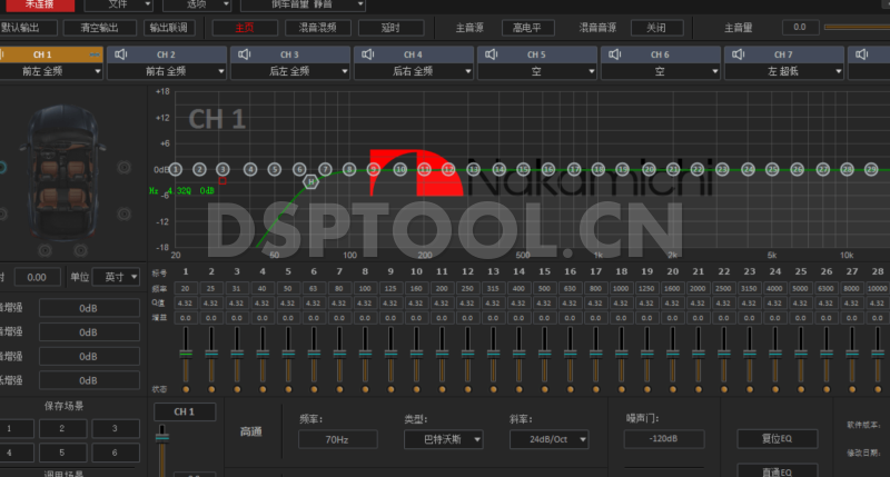 中道NakamichiFDSK730A的专用电脑DSP调音软件