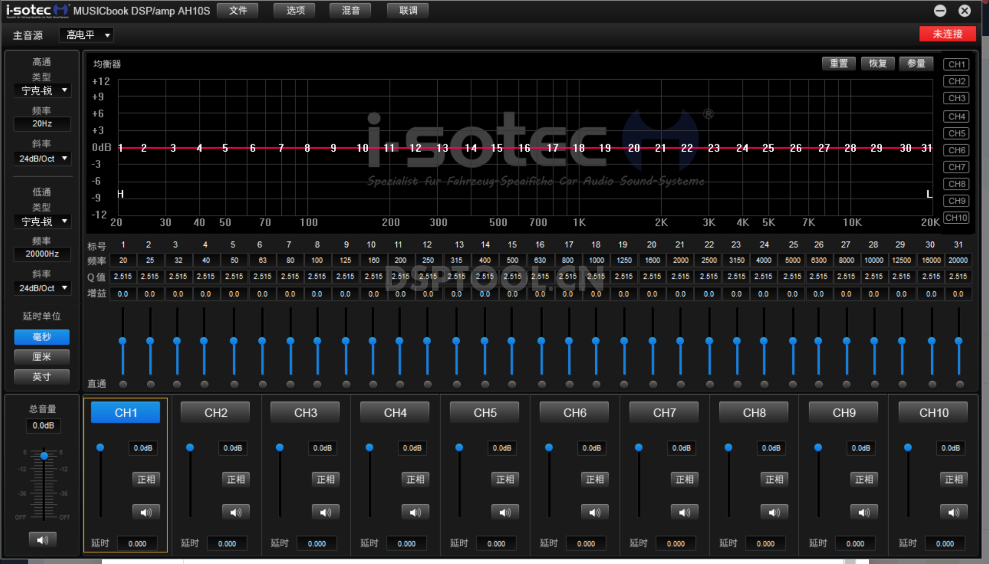 艾索特i-sotecAH10SDSP电脑调音软件下载