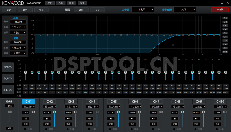 建伍KENWOOD KAC-C80 DSP电脑调音软件下载
