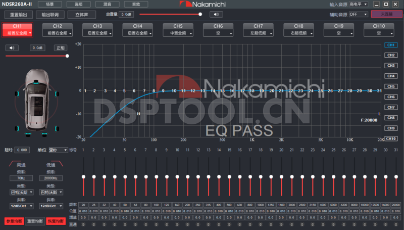 中道Nakamichi,NDSR260A-IIDSP电脑调音软件下载