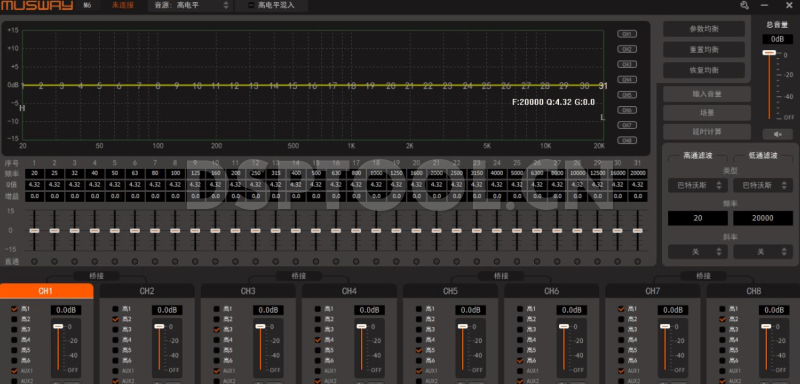 乐与路Musway M6电脑DSP调音软件下载